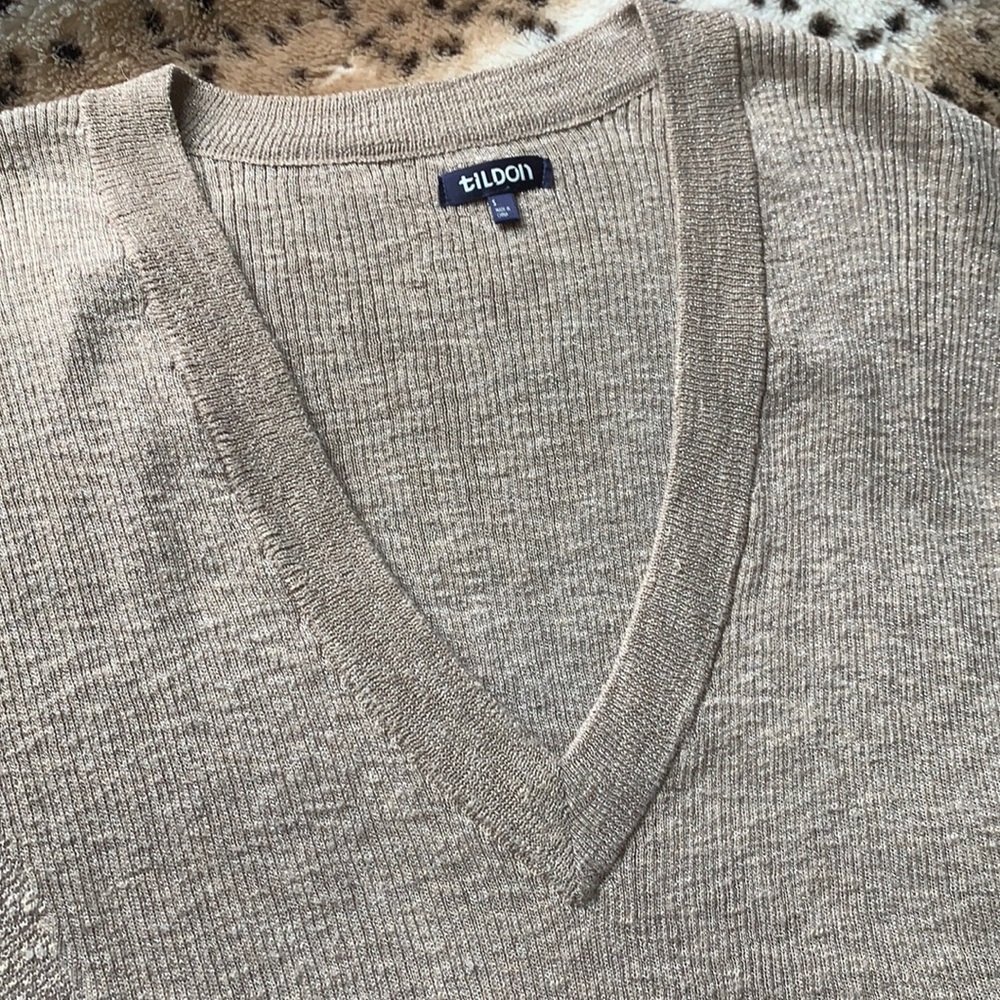 Tilden Lurex Deep V Sweater